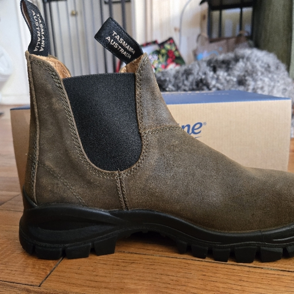 Men's Blundstone 2322 Waxed Suede Dark Olive - Picture 4 of 9